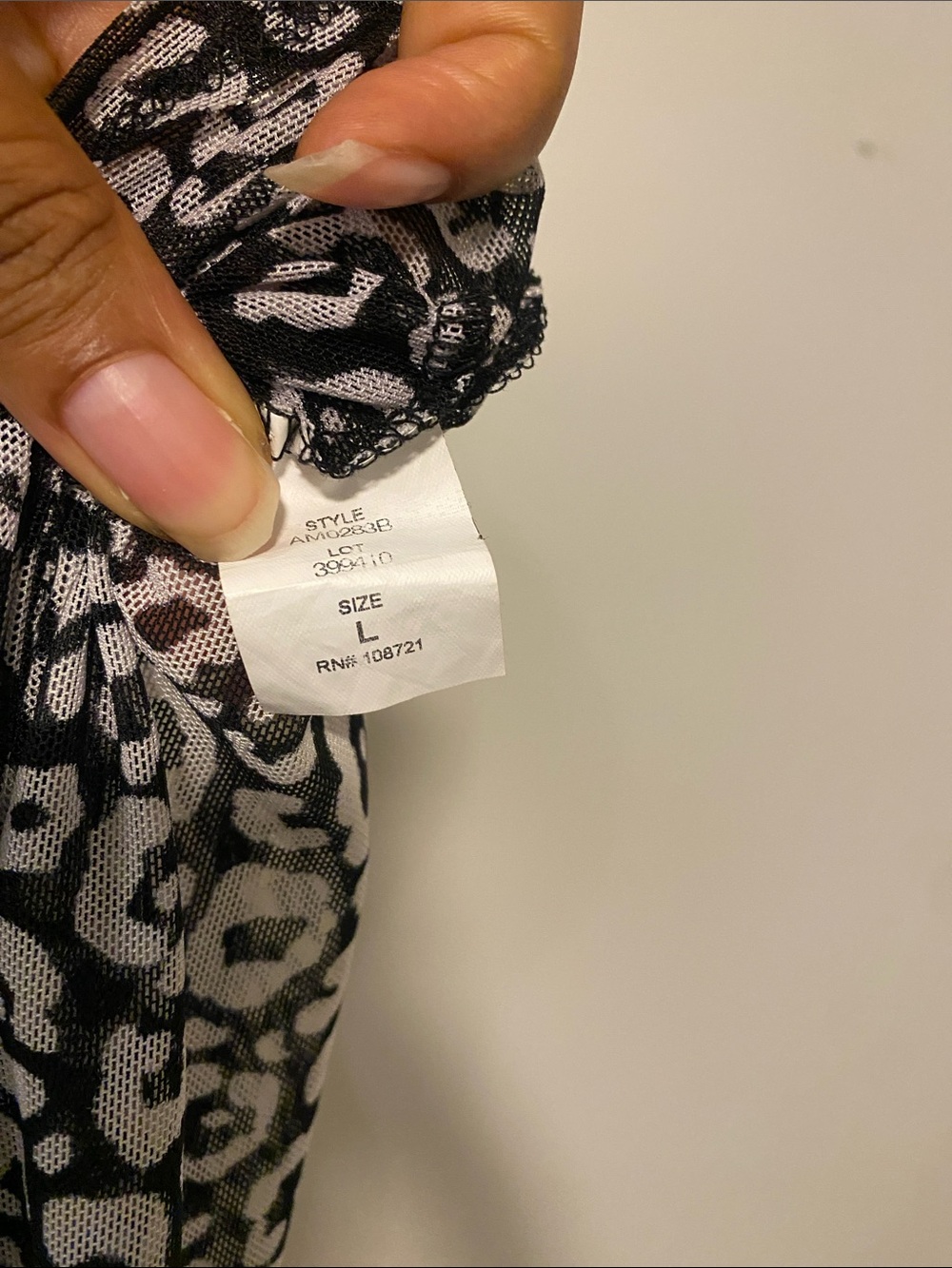 Sheer Top Leopard Animal Print Long Sleeve Mock Neck Top - Picture 9 of 10